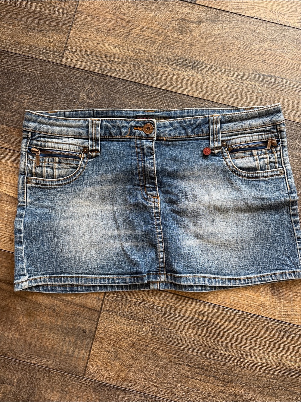 Classic Blue Denim Mini Skirt - Casual Everyday Style